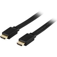 DELTACO HDMI v1.3 kaapeli 4K Ethernet 3D paluu litteä musta 2m