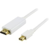 DELTACO monitorikaapeli mini DisplayPort > HDMI ääni mukana m valk