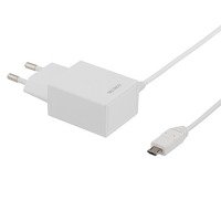 DELTACO seinälaturi 230V AC - 5V DC 1A 1x USB Micro 2m valkoinen