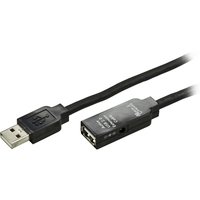 Aktiivinen USB 2.0 jatkokaapeli 25m virtasovitin musta