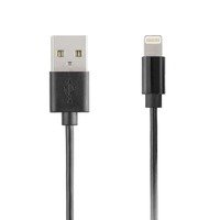 Deltaco USB-synk-/latauskaapeli lightning 3m musta