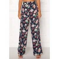 BUBBLEROOM Marianna wide trousers Blue / Floral