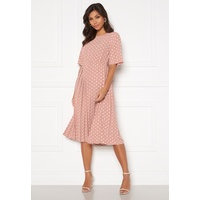 Happy Holly Eloise pleated dress Pink / Dotted