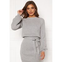 BUBBLEROOM Amira knitted dress Grey melange