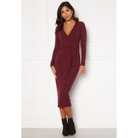 BUBBLEROOM Ines jersey dress Wine-red