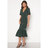 BUBBLEROOM Mirja flounce dress Green