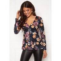 Happy Holly Cilla peplum top Black / Patterned