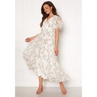 VERO MODA Wonda S/S Wrap Maxi Dress Snow White AOP