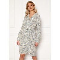 OBJECT Fiona L/S Short Dress Sandshell