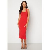 BUBBLEROOM Marina rib dress Red