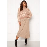 Pieces Suna HW Knit Skirt Natural