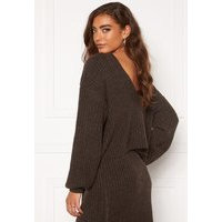 Pieces Suna LS Open Back Knit Mole