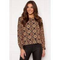 OBJECT Lisa L/S Top Black AOP Paisley