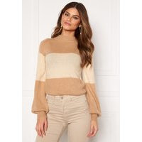 BUBBLEROOM Linette block knitted sweater Light beige