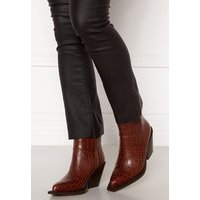 Pieces Jean Leather Boot Cognac