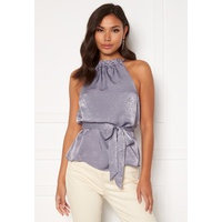 BUBBLEROOM Emalie high neck top Blue