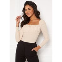 BUBBLEROOM Neija square neck top Beige