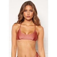 BUBBLEROOM Selina crossed back bikini top Dark pink