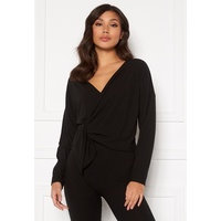 BUBBLEROOM Lykke wrap top Black