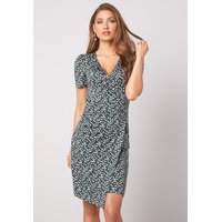 Happy Holly Simone ss puff dress Dusty green / Offwhite