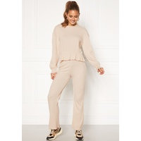 BUBBLEROOM Elleny ribbed trousers Cream