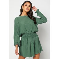 BUBBLEROOM Cicely pleated dress Green