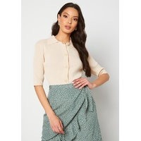 SELECTED FEMME Ally SS Knit Poloneck Sandshell