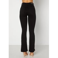 BUBBLEROOM Wendy side slit jeans Black denim