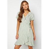 BUBBLEROOM Patrinia wrap dress Green / Floral