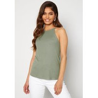 BUBBLEROOM Ruthie high neck top Dusty green