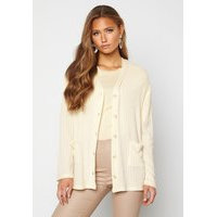 BUBBLEROOM Reese rib overshirt Cream