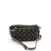 Guess Arie Double Pouch Crossbody MCM Mocha Multi One