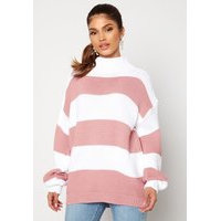 AX Paris Stripe Knitted Jumper Pink