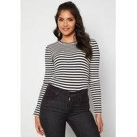 SELECTED FEMME Anna LS Crew Neck Tee Black Stripes