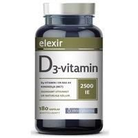 D3-vitamin 2500 IE 180 kapselia, Elexir Pharma