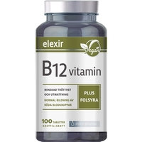 B-12 vitamin plus folsyra 100 tablettia, Elexir Pharma