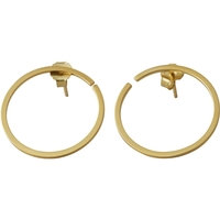 Design Letters Earring Hoops 24 mm Gold