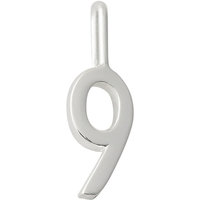Lucky Numbers 10 mm Silver No. 008 No. 009, Design Letters