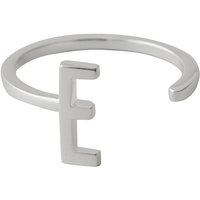 Design Letters Ring Silver A-Z E