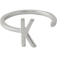 Design Letters Ring Silver A-Z K