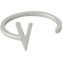 Design Letters Ring Silver A-Z V