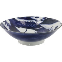 Japonism Menbachi Bowl 25.2x7.7cm Dragon Blue, Tokyo Design Studio