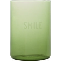 Favourite Drinking Glass Green Smile, Design Letters