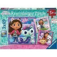 Palapeli 3 x 49 Gabby's Dollhouse, Ravensburger