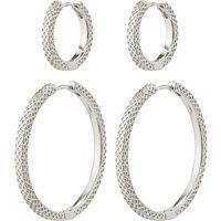 10233-6003 PULSE Earrings Silver 2-In-1 Set 1 set, Pilgrim