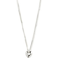 12234-6001 WAVE Heart Necklace Silver Plated, Pilgrim