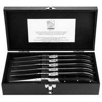 Grilliveitset Laguiole Black Ebony suora 6-pack 1 set, Laguiole Style de Vie