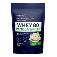 Whey 80 1 kg Pear/Vanilla, BioSalma