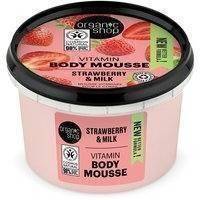 Body Mousse Strawberry & Milk 250 ml, Organic Shop