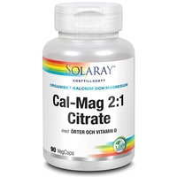 Soloray Cal-Mag 2:1 med D-vitamin 90 kapselia, Solaray